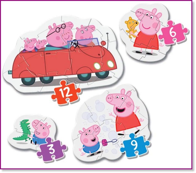   - 4   3, 6, 9  12    Peppa Pig - 