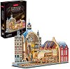 Влакова гара - Светещ 3D пъзел от 255 части - пъзел