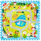 Ферма - Детски пъзел-килим от 9 меки части - пъзел