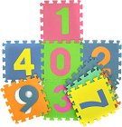 Числа - Детски пъзел-килим от 10 меки части - пъзел