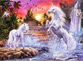 Еднорози край реката - Светещ пъзел от 500 части - пъзел