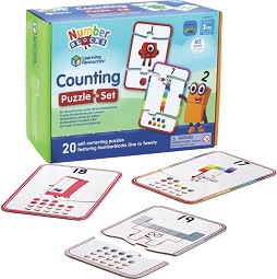 Пъзел за броене Numberblocks - 20 пъзела от 3 части - пъзел