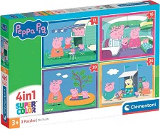 ���������� ���� - 4 ������ �� 12, 16, 20 � 24 ����� �� ���� Peppa Pig - �����